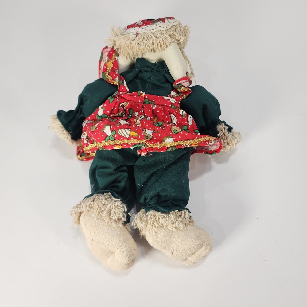 Vintage 1995 House of Lloyd Hip and Hop Christmas Bunny Plush Doll 542064 10" - Picture 3 of 7